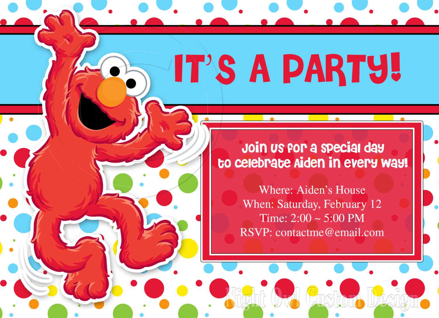 Elmo Birthday Invitations Modern Templates – Invitations In Elmo Birthday Card Template