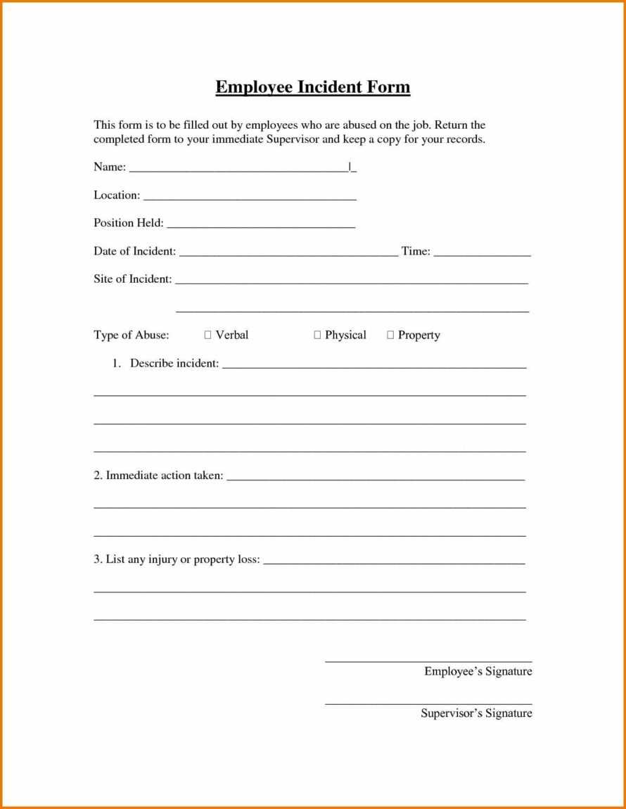 Employee Incident Report Forms Apcc2017 Inside Employee Incident Report Templates