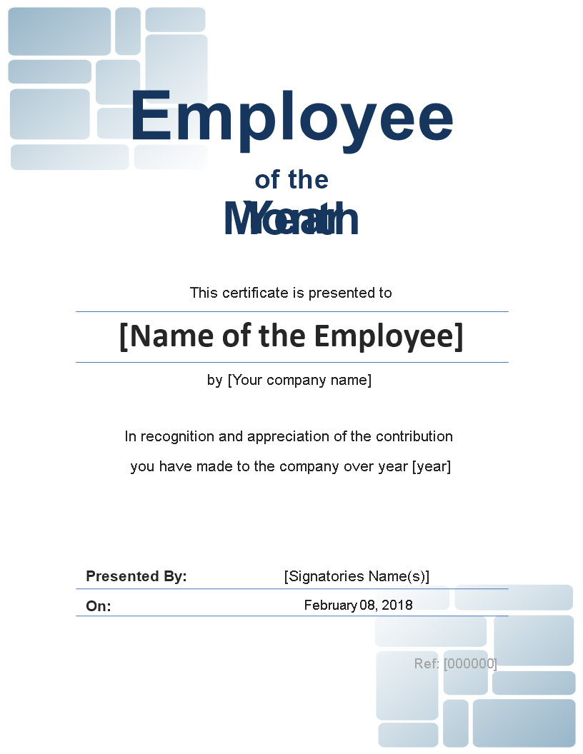 Employee Of The Month Certificate Photo Portrait | Templates At With Regard To Employee Of The Month Certificate Templates