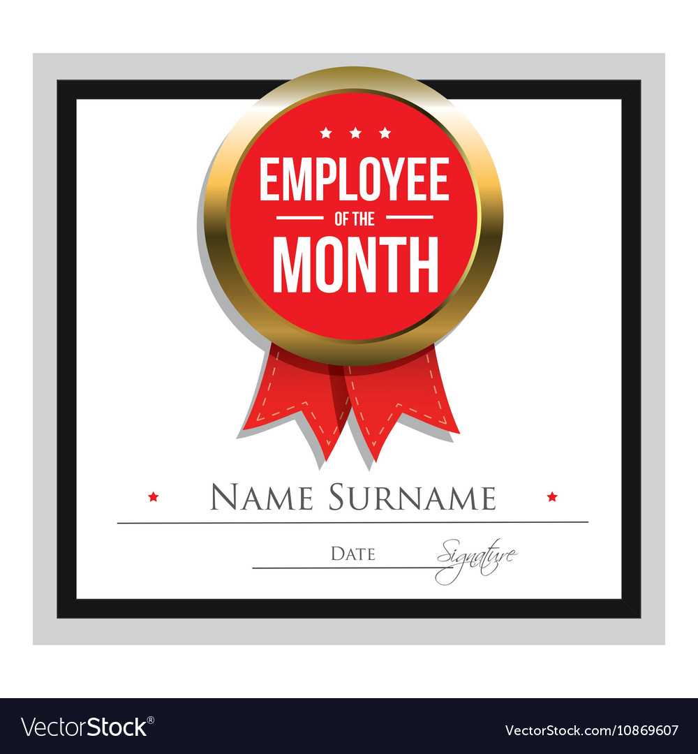Employee Of The Month Certificate Template Regarding Employee Of The Month Certificate Template