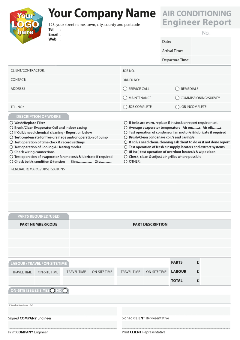 Engineer Report Template Artwork For Carbonless Ncr Intended For Drainage Report Template