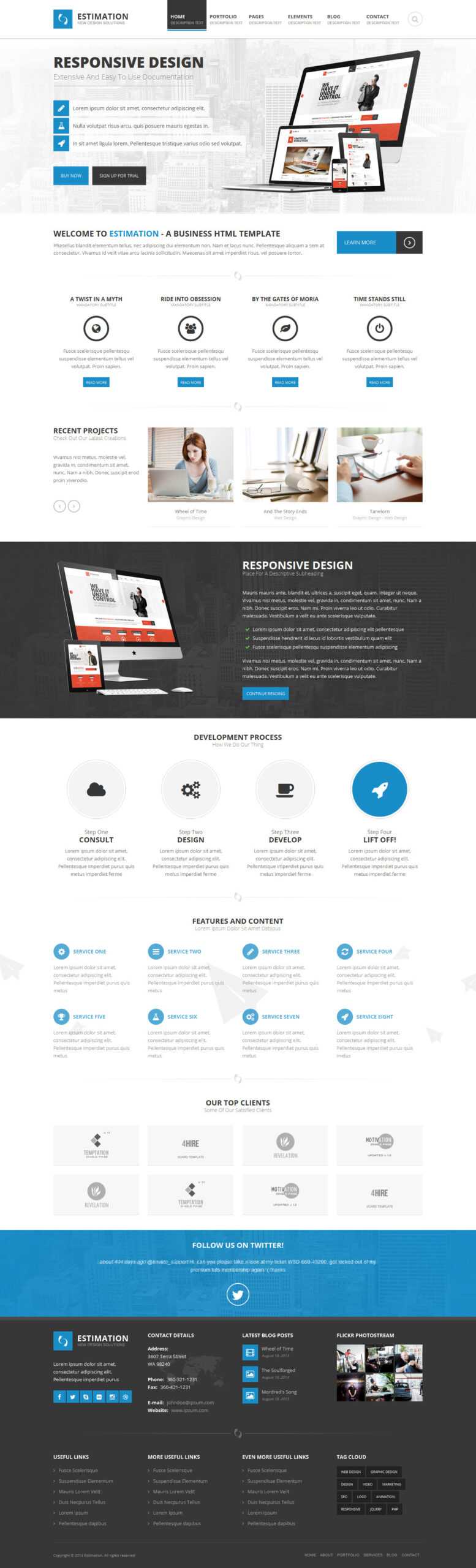 Estimation - Responsive Business Html Template Inside Estimation Responsive Business Html Template Free Download