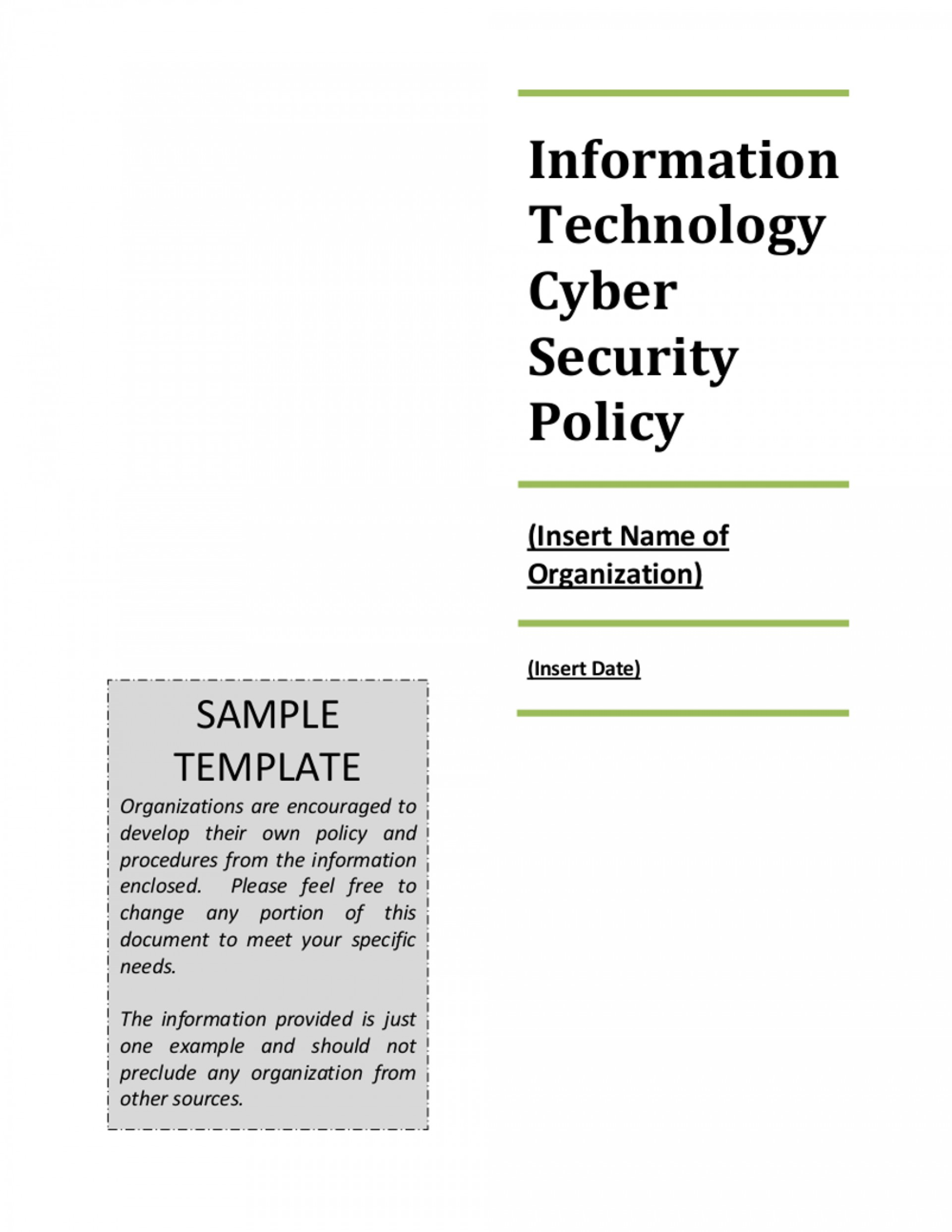 Exceptional Cyber Security Policy Templates Template Ideas Regarding Cyber Security Policy Template