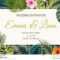 Exotic Tropical Jungle Wedding Event Invitation Stock Vector inside Event Invitation Card Template