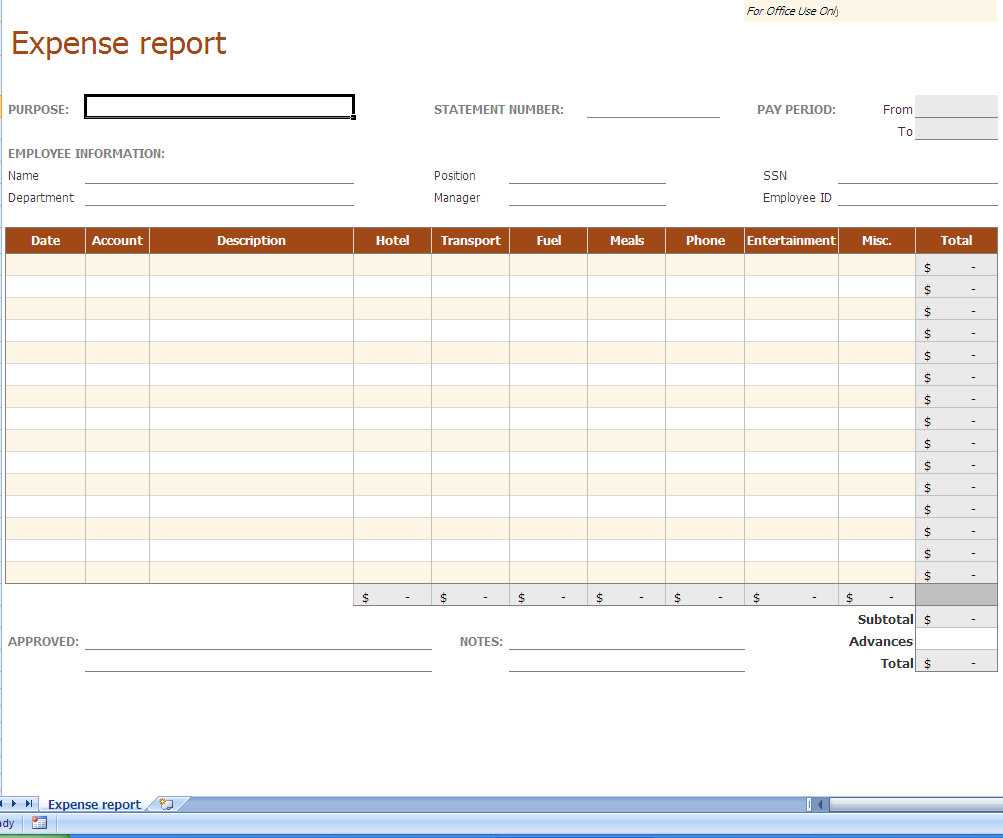 Expense Report Excel Template | Reporting Expenses Excel Inside Expense Report Spreadsheet Template