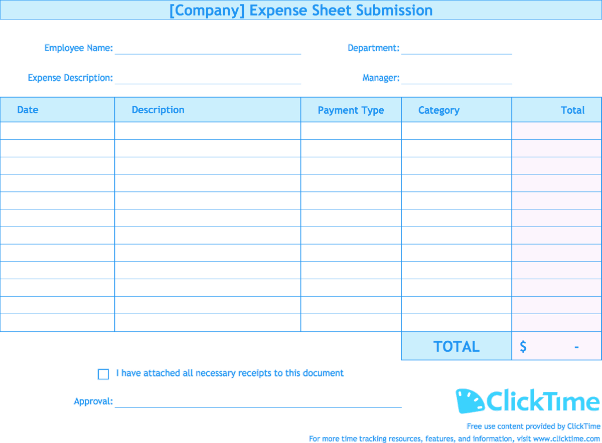 Expense Report Template | Track Expenses Easily In Excel Inside Company Expense Report Template