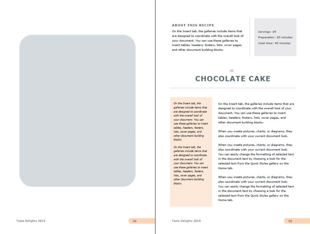 Eye Catching And Editable Recipe Template For Word – Used To Throughout Full Page Recipe Template For Word
