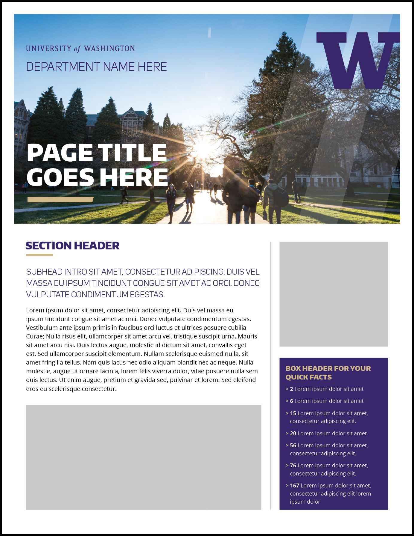 Fact Sheet | Uw Brand With Fact Card Template