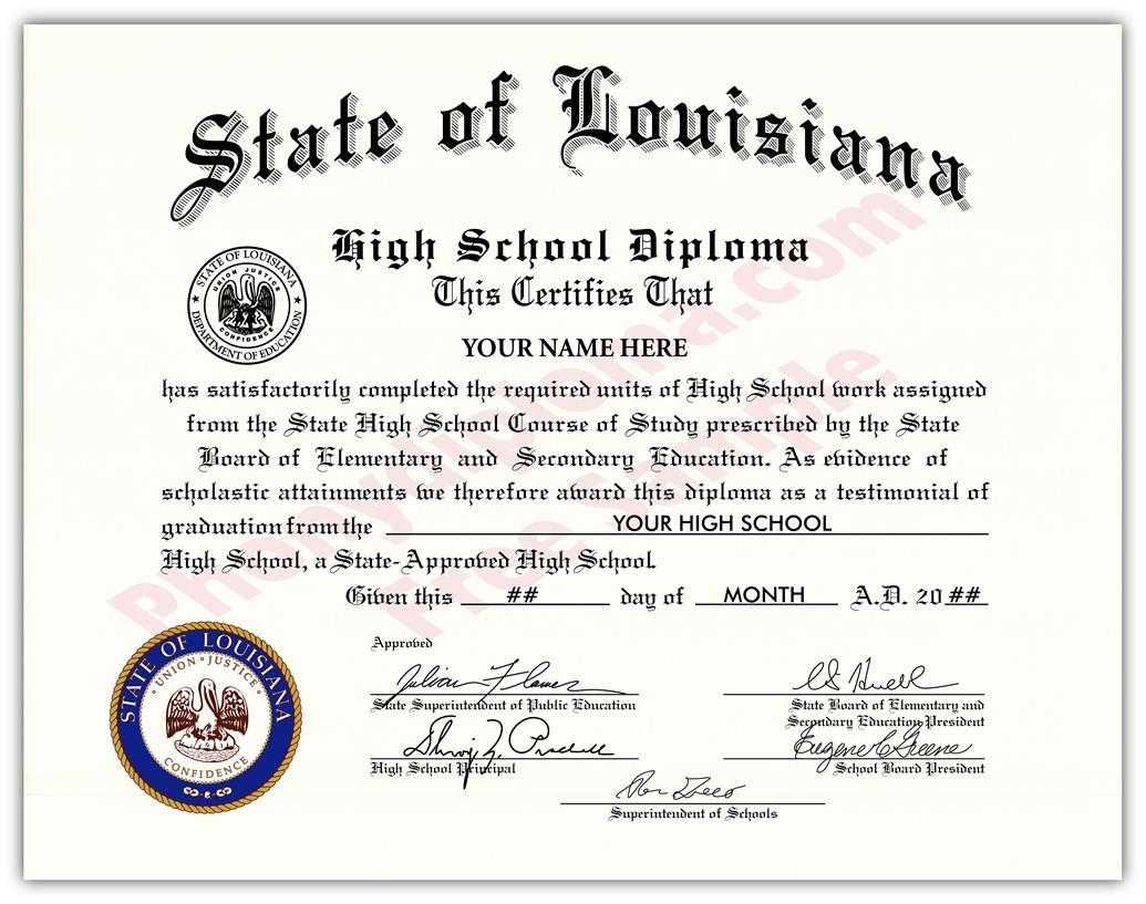 Fake Diplomas And Transcripts From Louisiana – Phonydiploma Regarding Fake Diploma Certificate Template