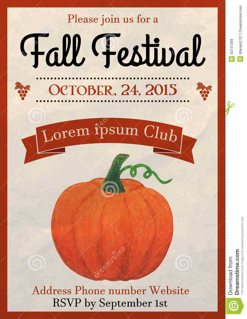 Fall Festival Flyer Stock Illustration. Illustration Of In Fall Festival Flyer Templates Free