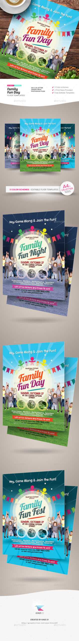 Family Day Flyer Graphics, Designs & Templates From Graphicriver With Family Day Flyer Template