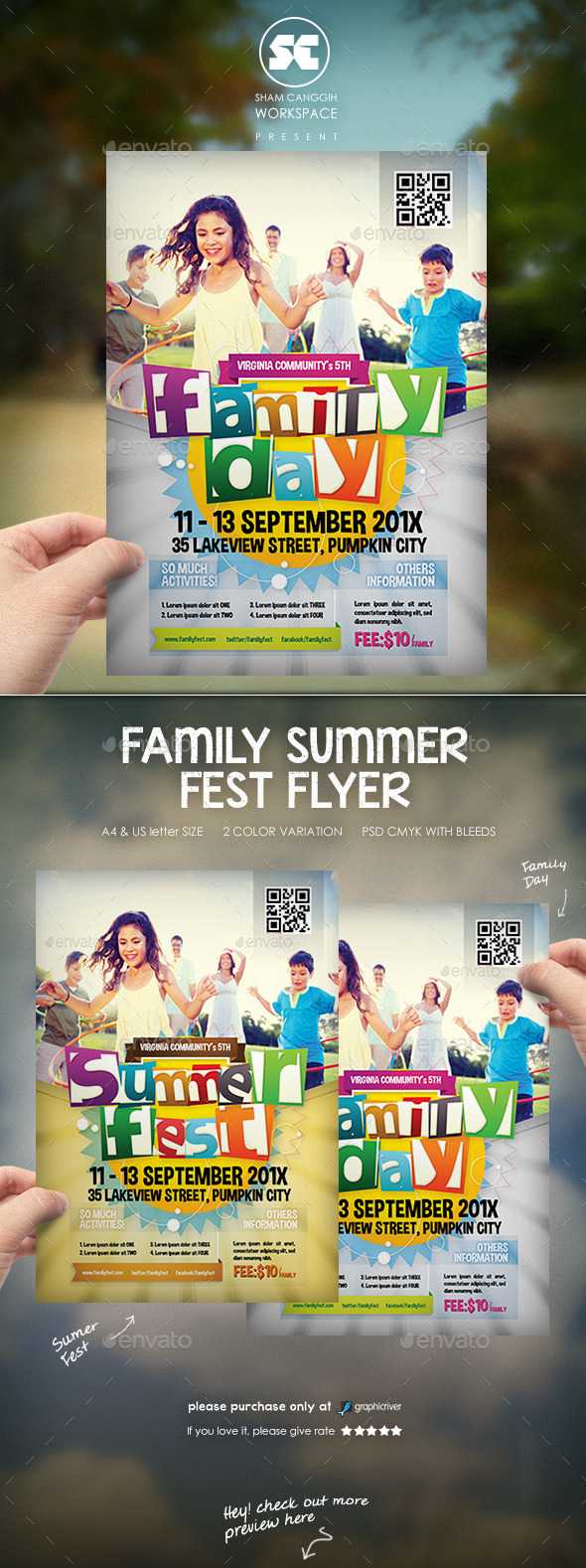 Family Flyer Graphics, Designs & Templates From Graphicriver Intended For Family Day Flyer Template