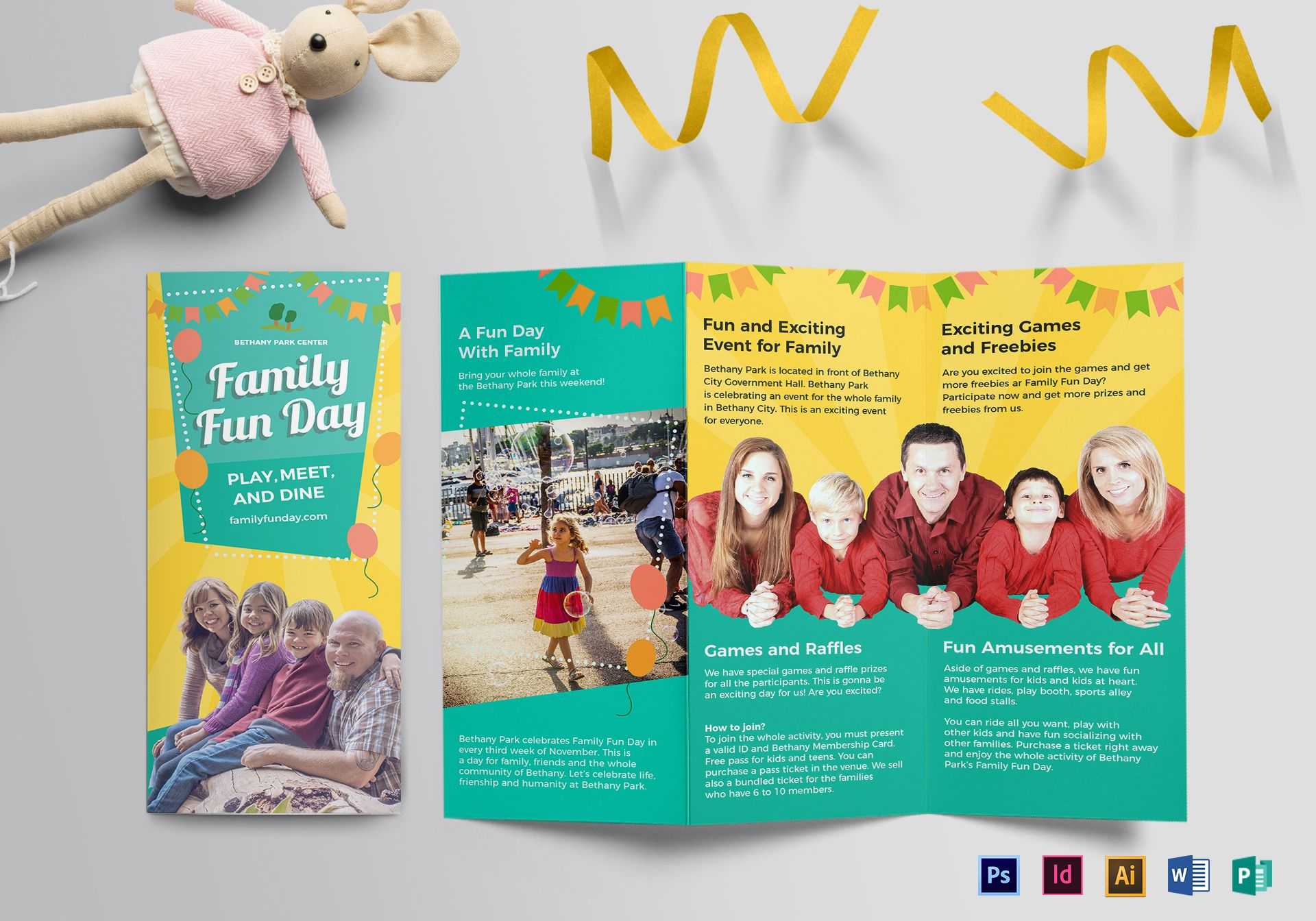 Family Fun Day Tri Fold Brochure Template With Regard To Family Day Flyer Template