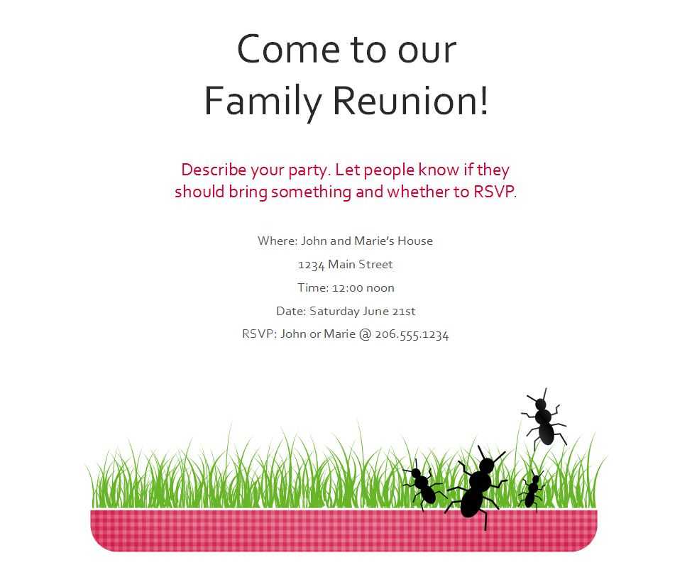 Family Reunion Flyer | Family Reunion Flyer Template Pertaining To Family Reunion Flyer Template
