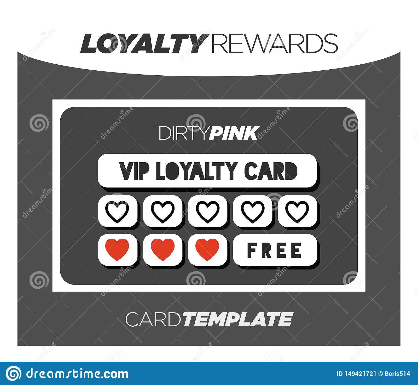 Fancy And Modern Black Loyalty Card Template Stock For Customer Loyalty Card Template Free