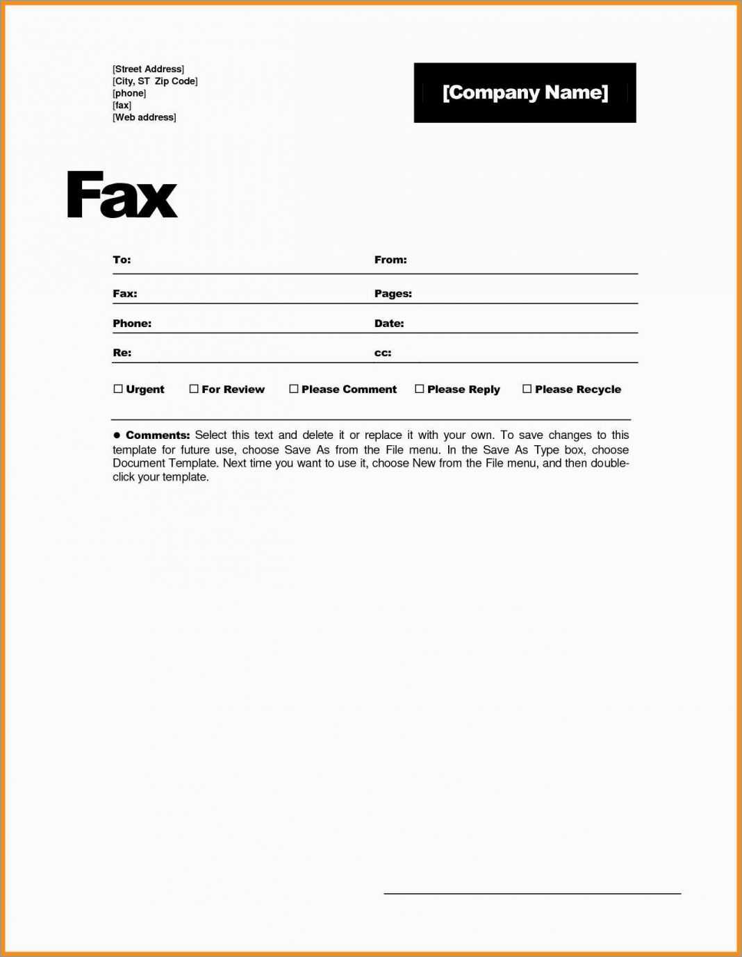 Fax Cover Sheet Template Word Spreadsheet Examples Printable In Fax Cover Sheet Template Word 2010