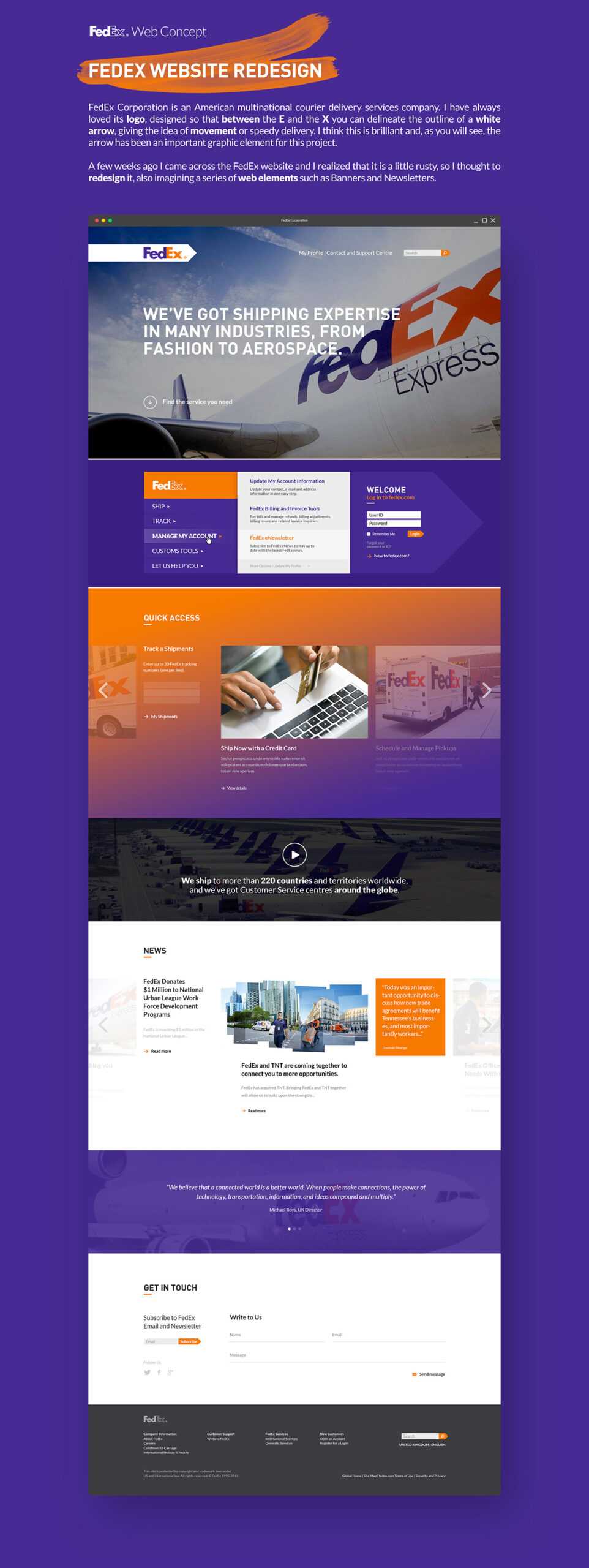 Fedex Web Concept On Aiga Member Gallery For Fedex Brochure Template