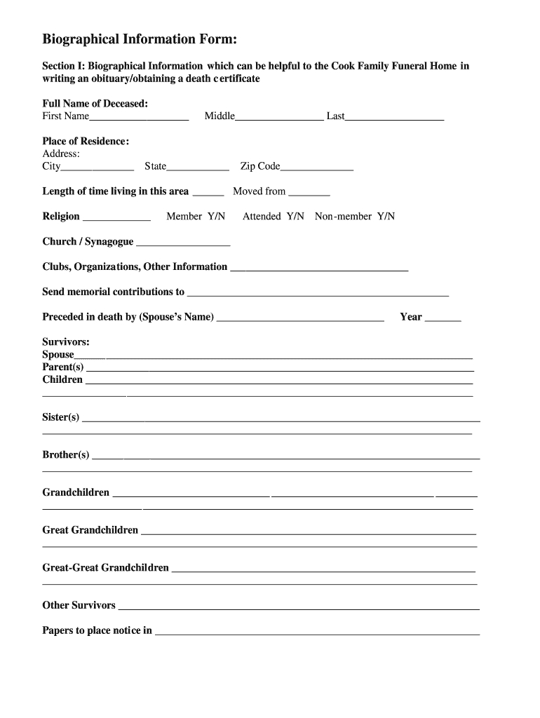 Fill In The Blank Obituary Template Pdf – Fill Online Throughout Fill In The Blank Obituary Template