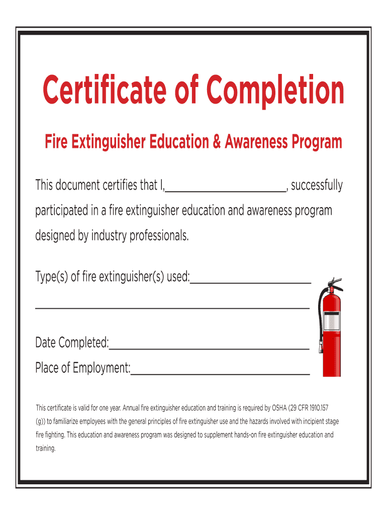 Fire Extinguisher Certificate Pdf – Fill Online, Printable In Fire Extinguisher Certificate Template