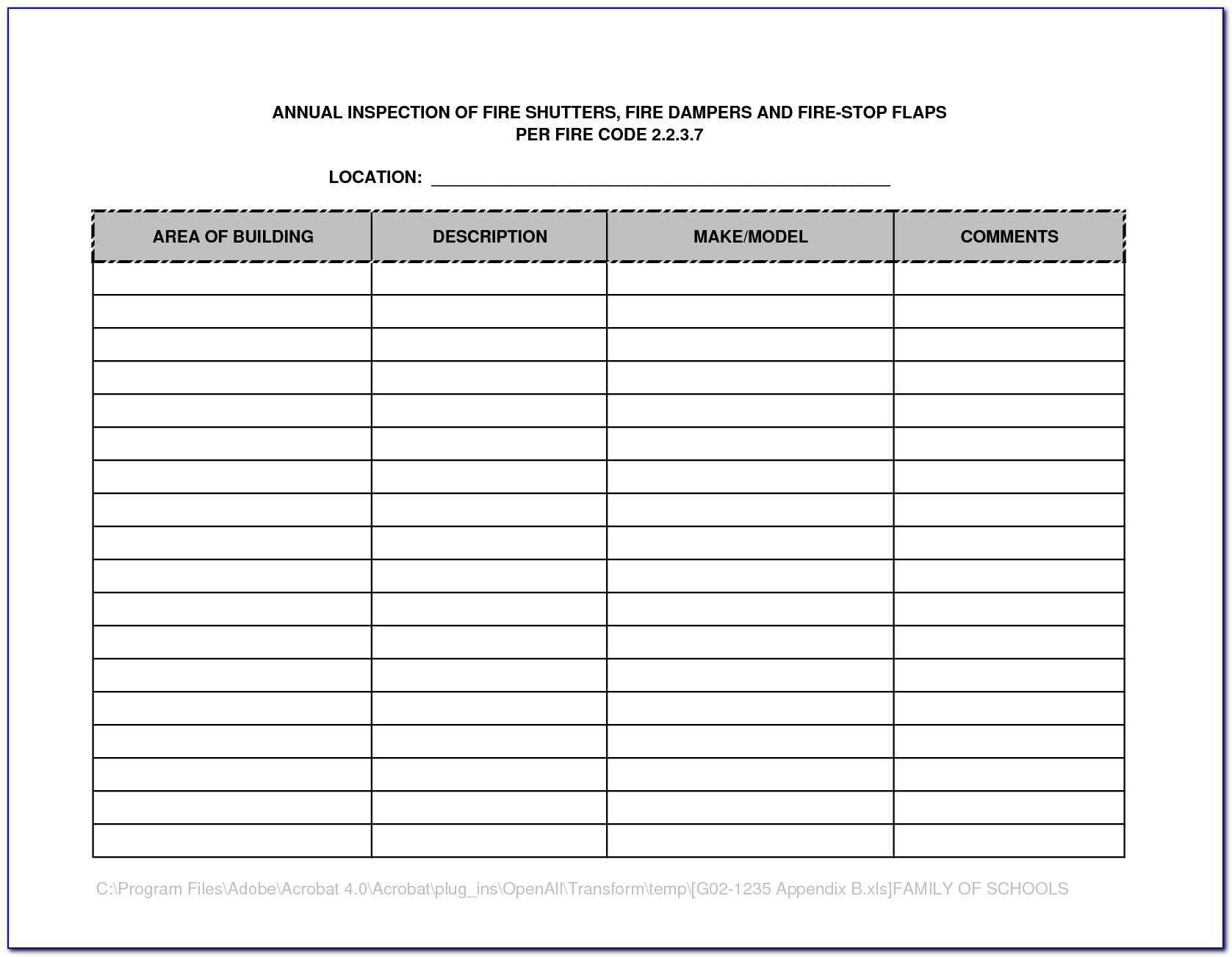 Fire Extinguisher Inspection Template – Form : Resume Within Fire Extinguisher Certificate Template