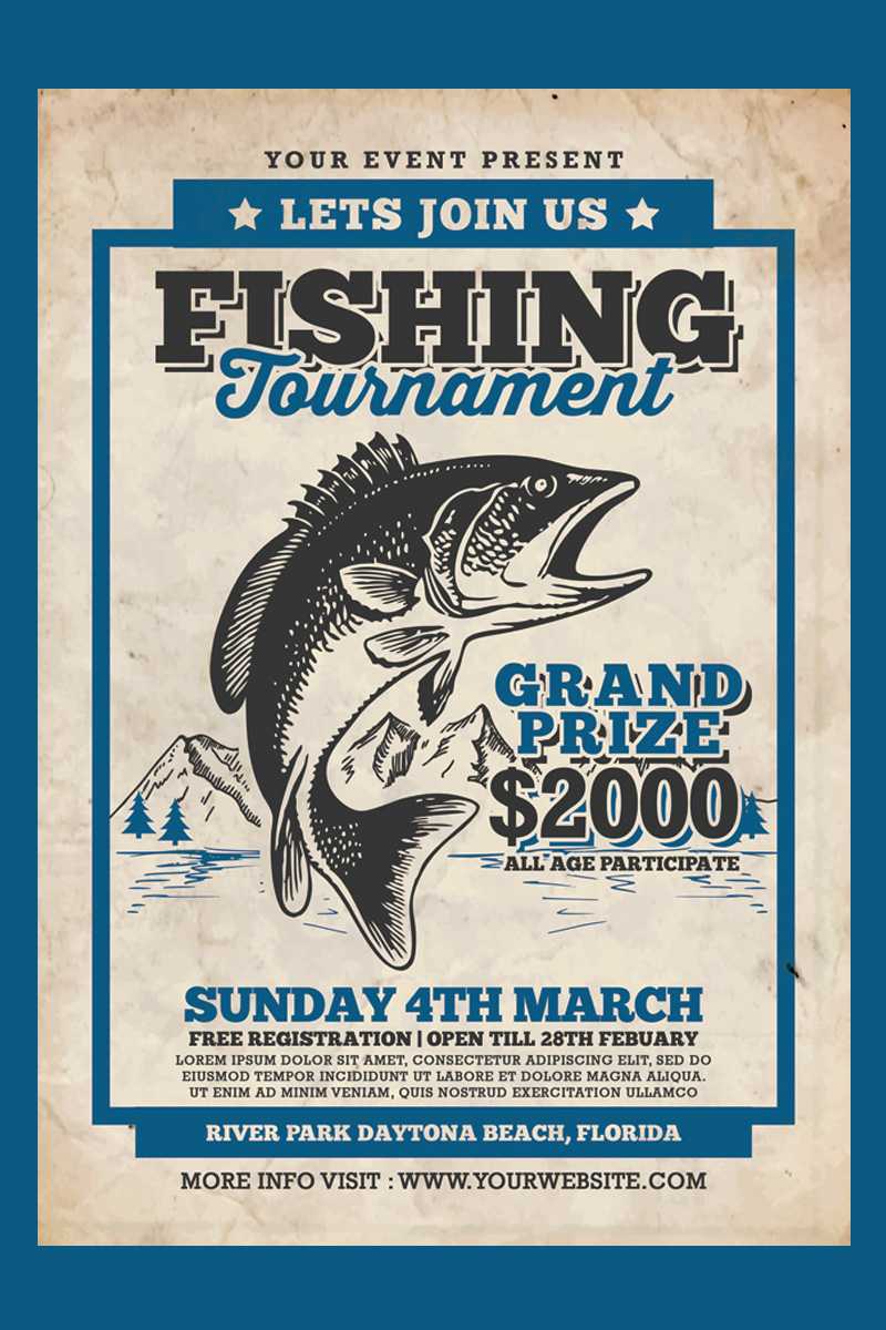 Fishing Tournament Flyer Corporate Identity Template Intended For Fishing Tournament Flyer Template