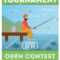 Fishing Tournament Poster Flyer Summer Outdoor Stock Vector Throughout Fishing Tournament Flyer Template