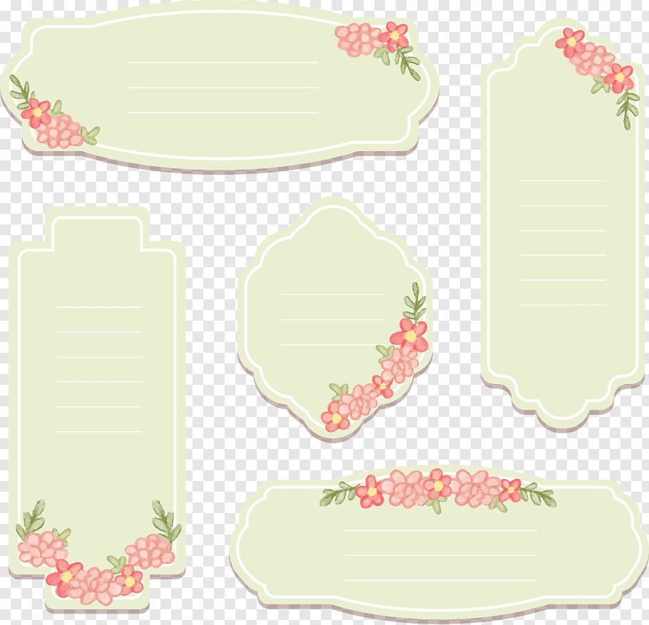 Five Assorted Title Frames Graphics, Tag Template, Hand Within Decorative Label Templates Free