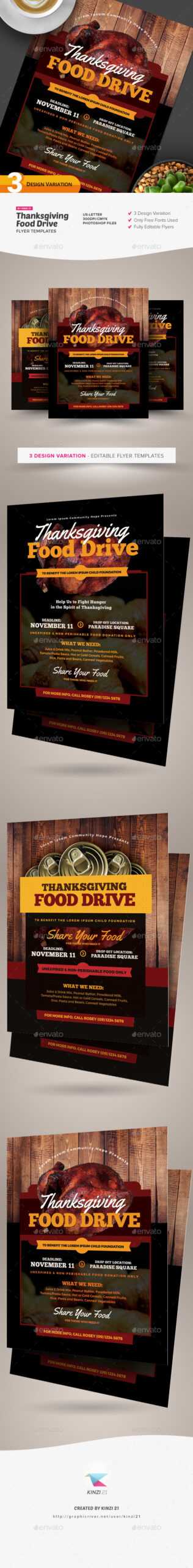 Food Bank Graphics, Designs & Templates From Graphicriver Regarding Food Drive Flyer Template