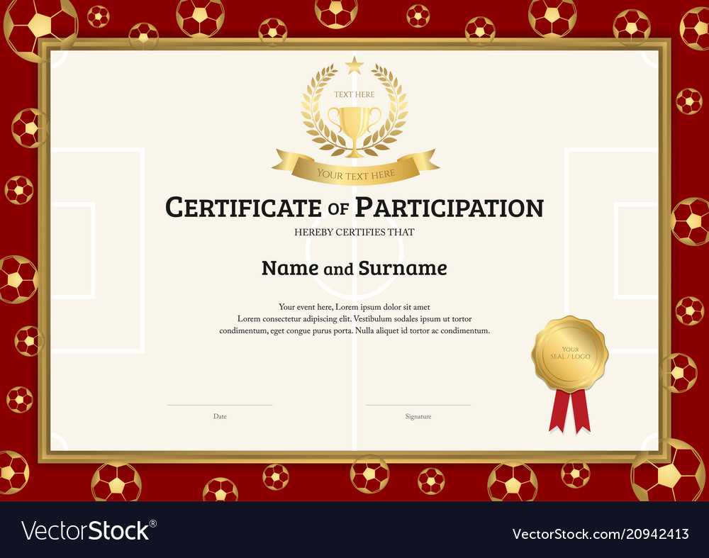 Football Certificate – Colona.rsd7 Inside Football Certificate Template