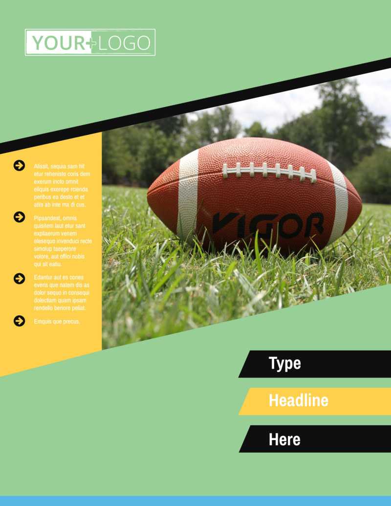 Football Sports Camp Flyer Template For Football Camp Flyer Template