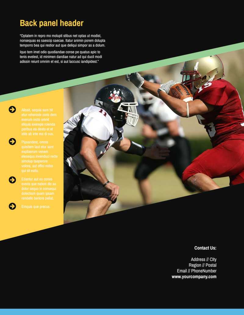 Football Sports Camp Flyer Template In Football Camp Flyer Template