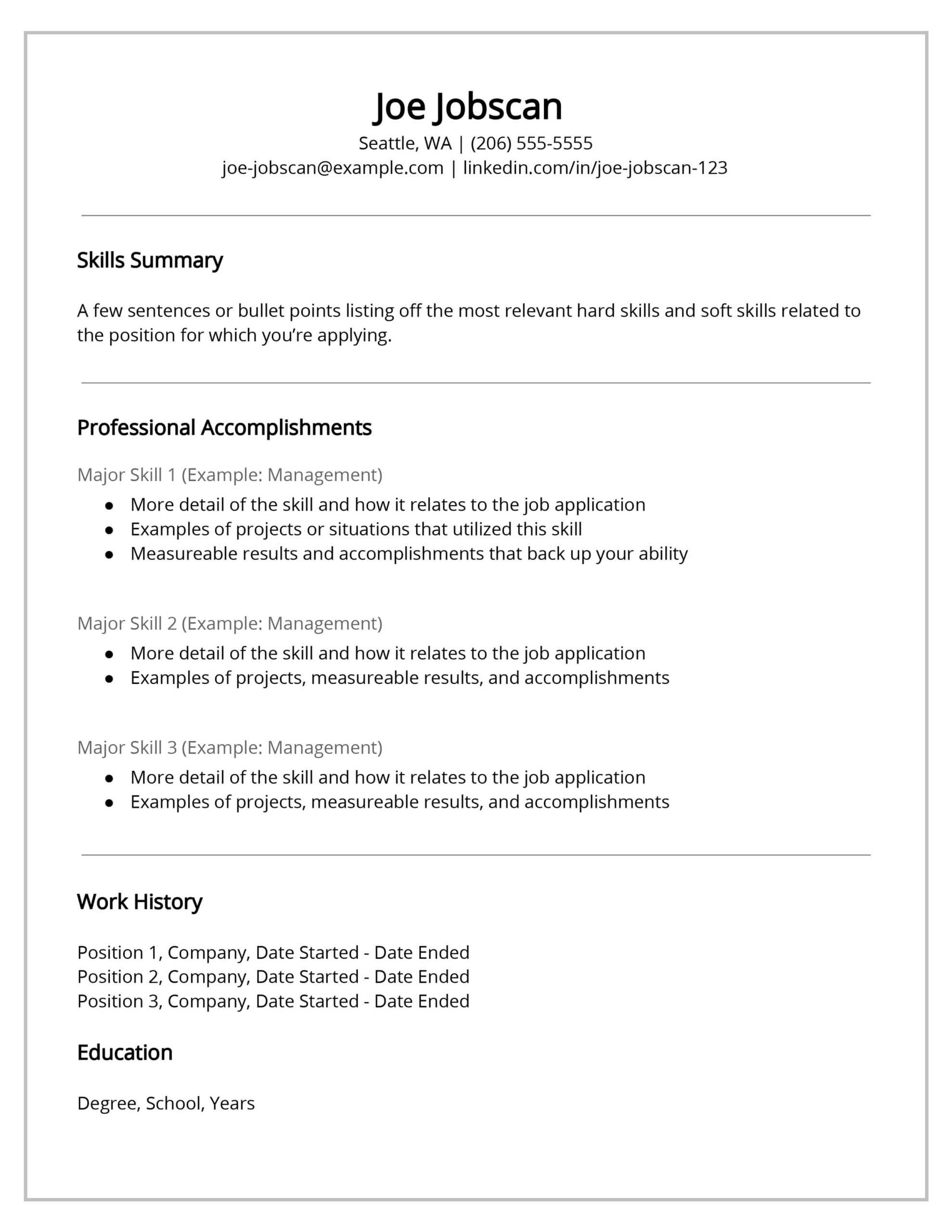 Format Of Functional Resumes – Colona.rsd7 In Combination Resume Template Word