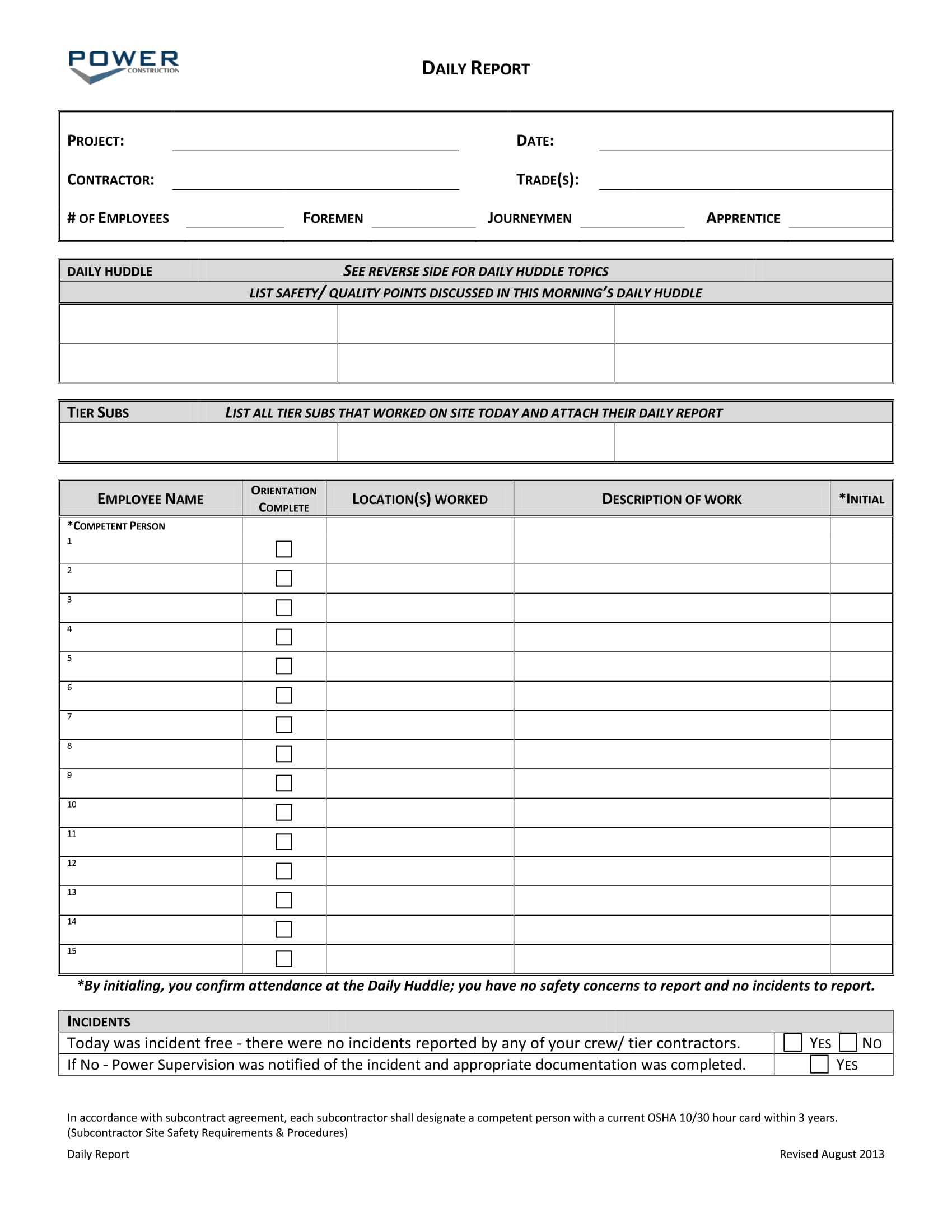 Free 14+ Daily Report Forms In Pdf For Employee Daily Report Template