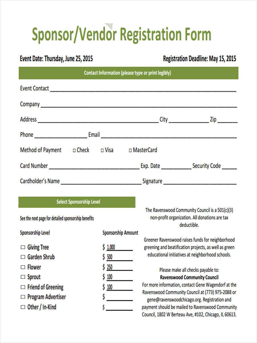 Free 21  Hotel Registration Forms In Pdf throughout Event Vendor