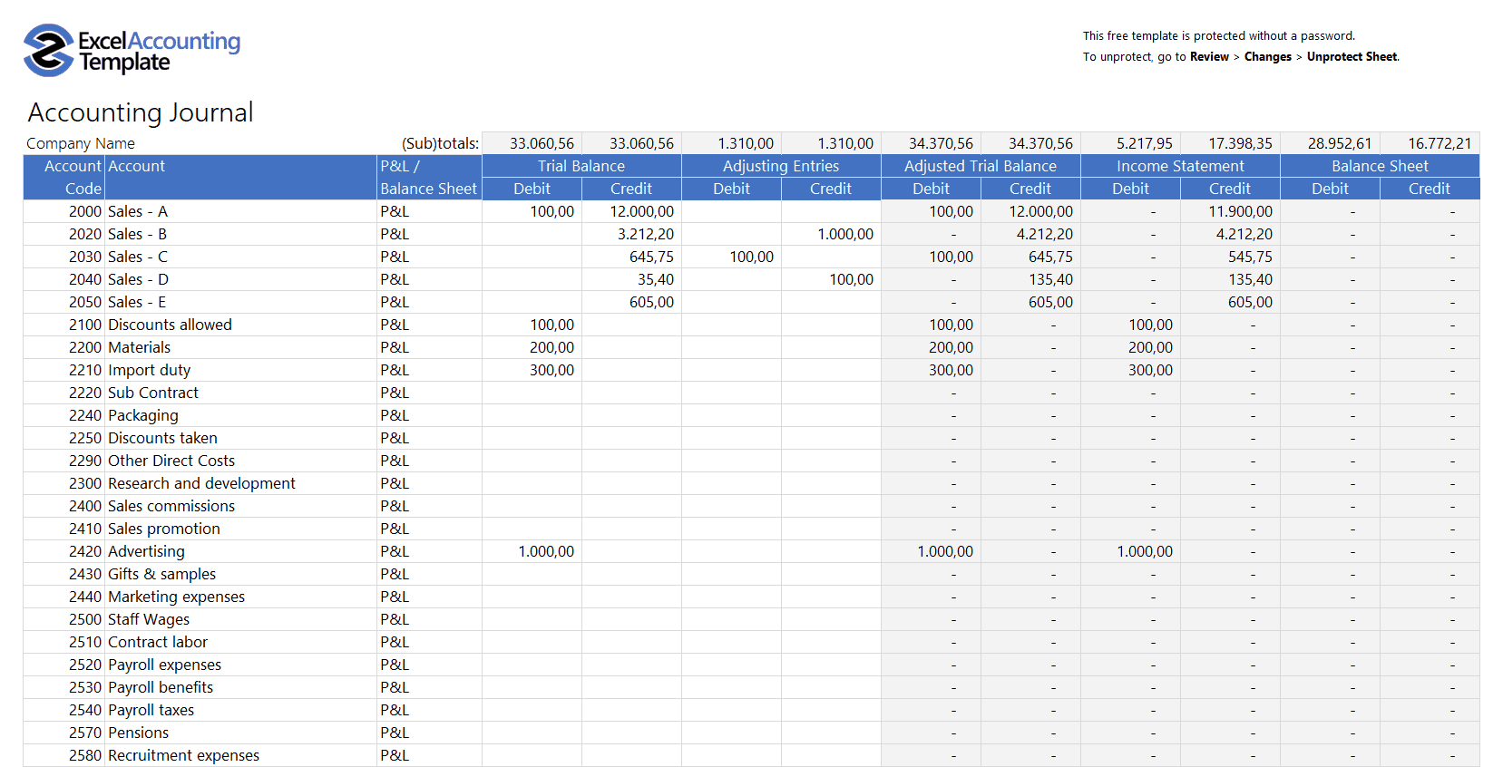 Free Accounting Templates In Excel – Download For Your Business For Excel Accounting Templates For Small Businesses