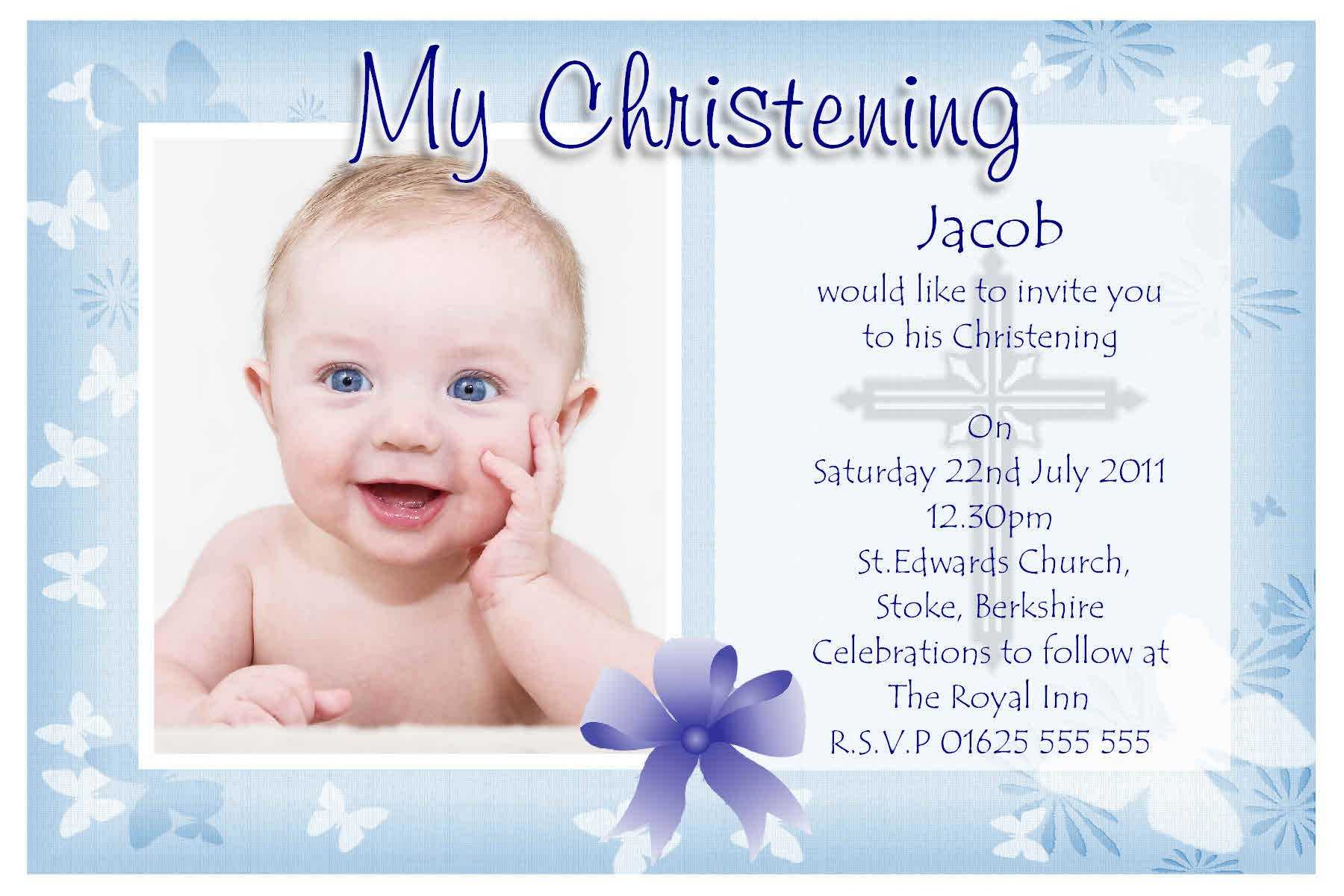 Free Baptism Invitation Template : Free Christening Within Free Christening Invitation Cards Templates