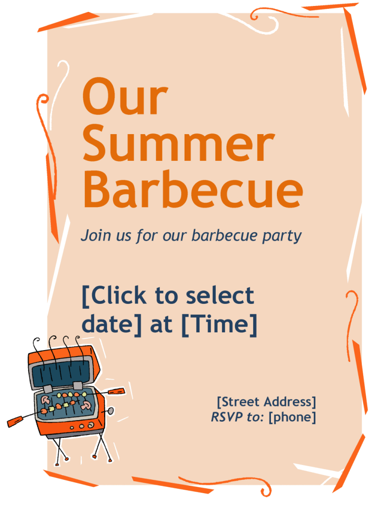Free Bbq Flyer Template Pertaining To Free Bbq Flyer Template