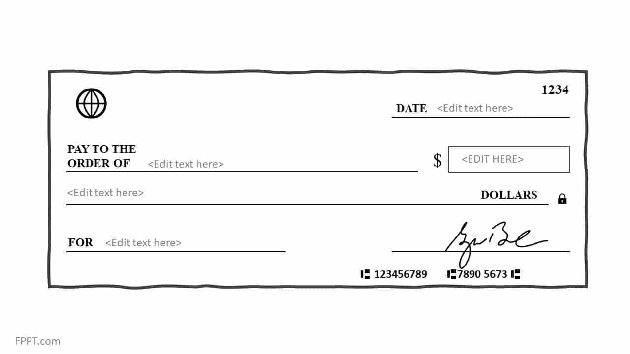 Free Blank Check Template For Powerpoint – Free Powerpoint Inside Editable Blank Check Template