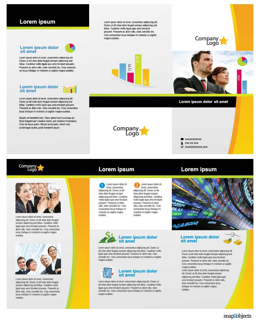 Free Business Vector Brochure Template In Illustrator | Free Pertaining To Free Flyer Template Illustrator