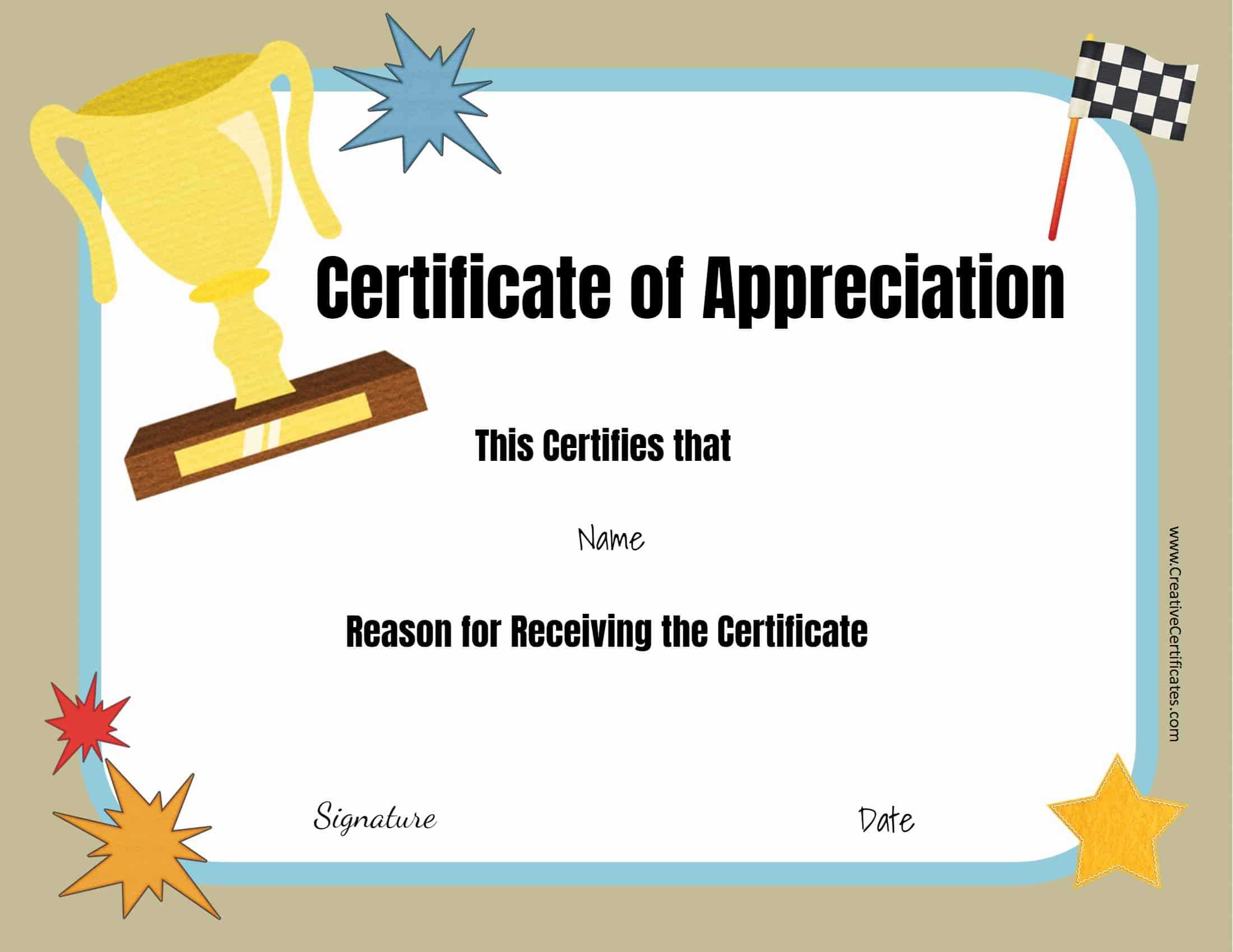 Free Certificate Templates In Free Funny Award Certificate Templates For Word