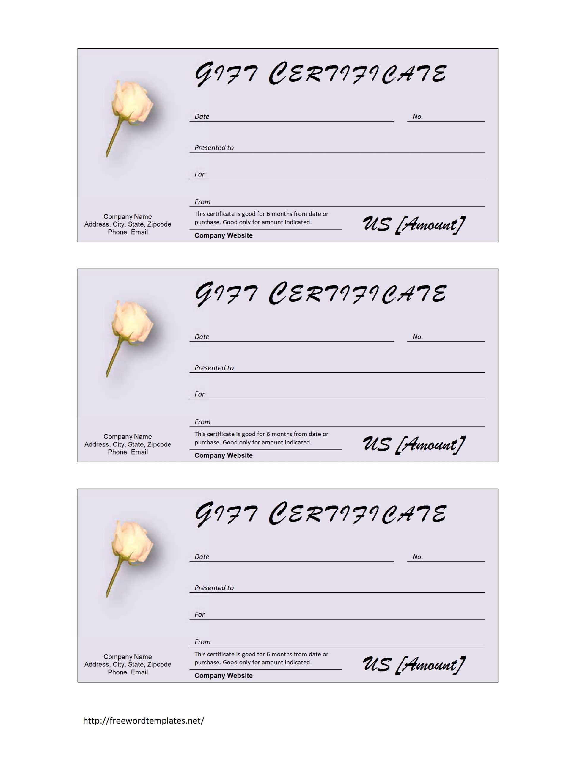 Free Certification: Gift Certificate Template Word Free Inside Donation Card Template Free