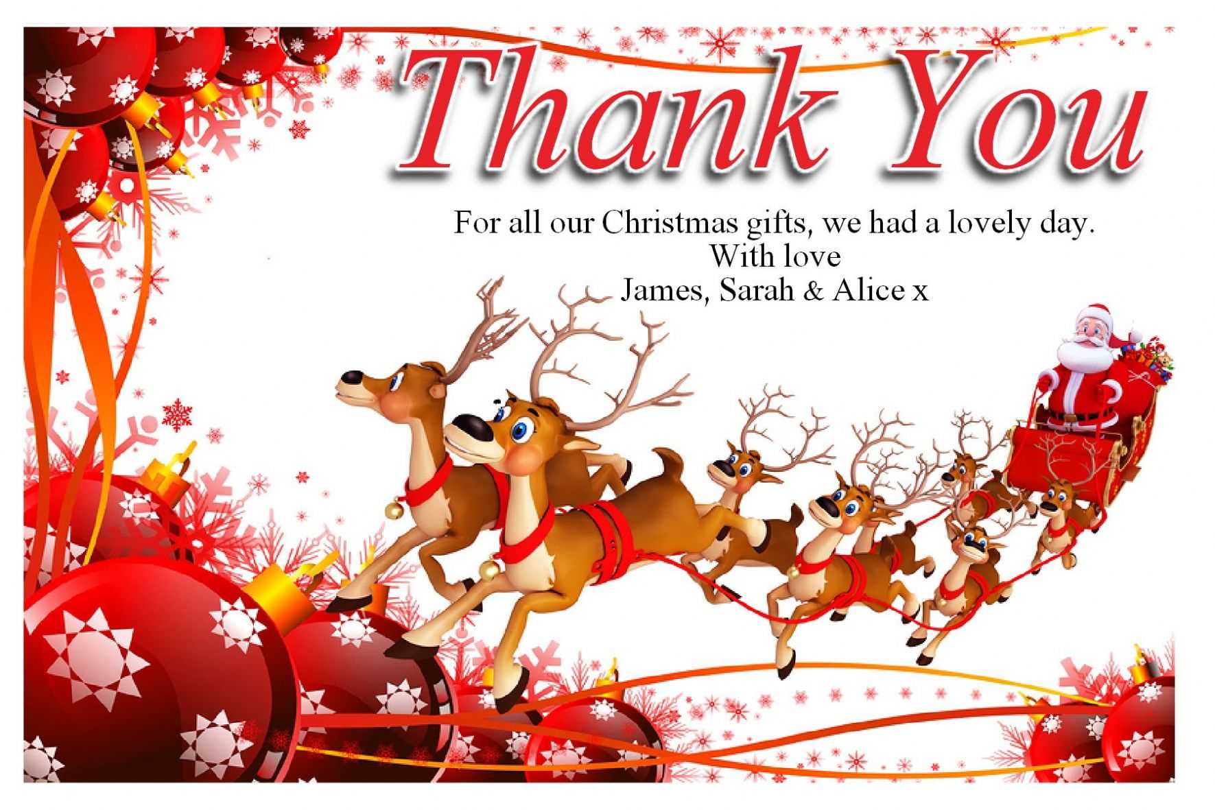 Free Christmas Thank You Cards Free – Supportive Guru Intended For Christmas Thank You Card Templates Free