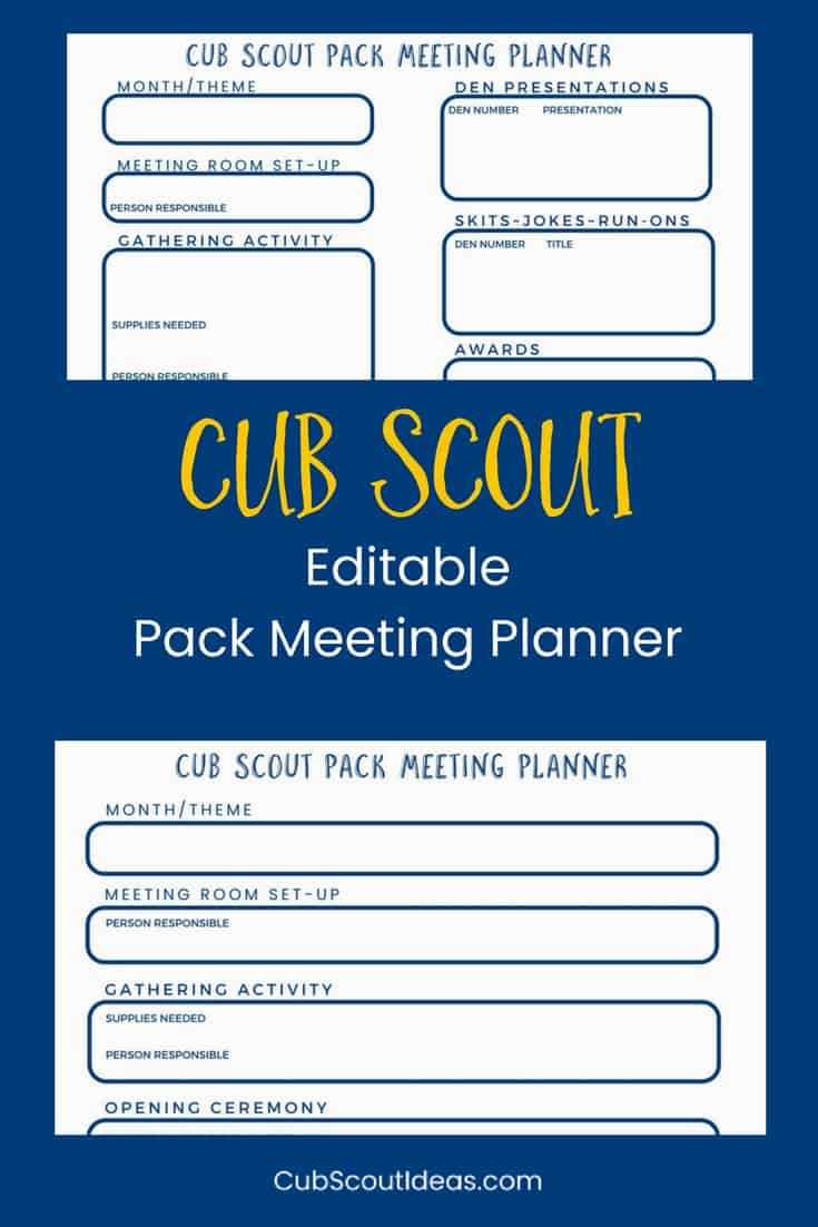Free Cub Scout Pack Meeting Planner ~ Cub Scout Ideas Regarding Cub Scout Newsletter Template