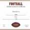Free Custom Football Certificates Throughout Football Certificate Template