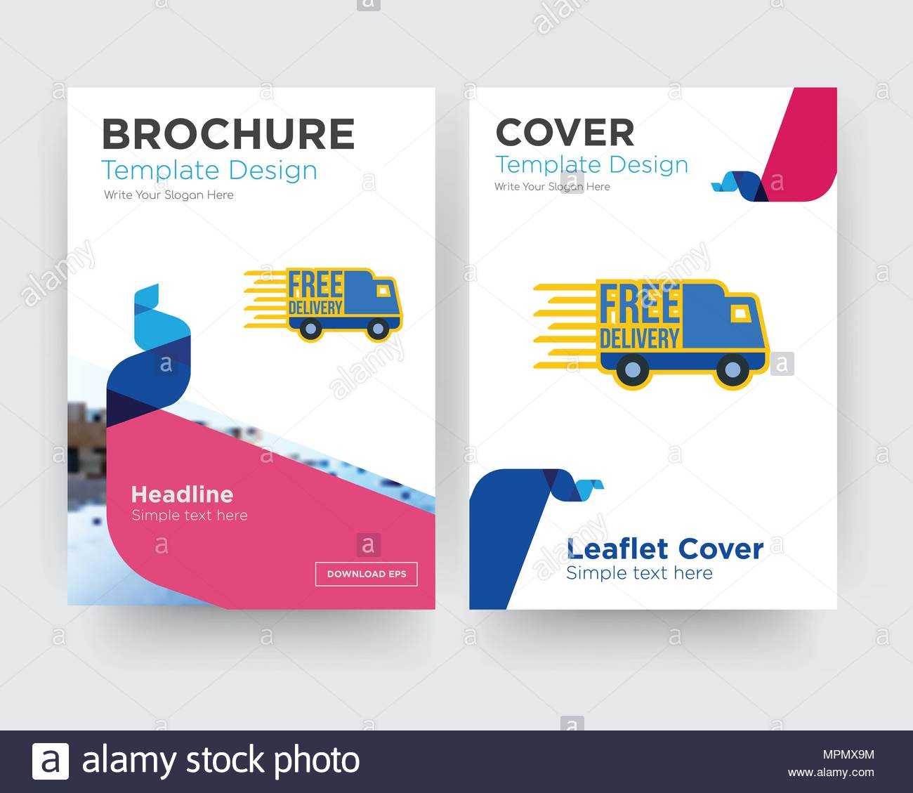 Free Delivery Brochure Flyer Design Template With Abstract Inside Delivery Flyer Template