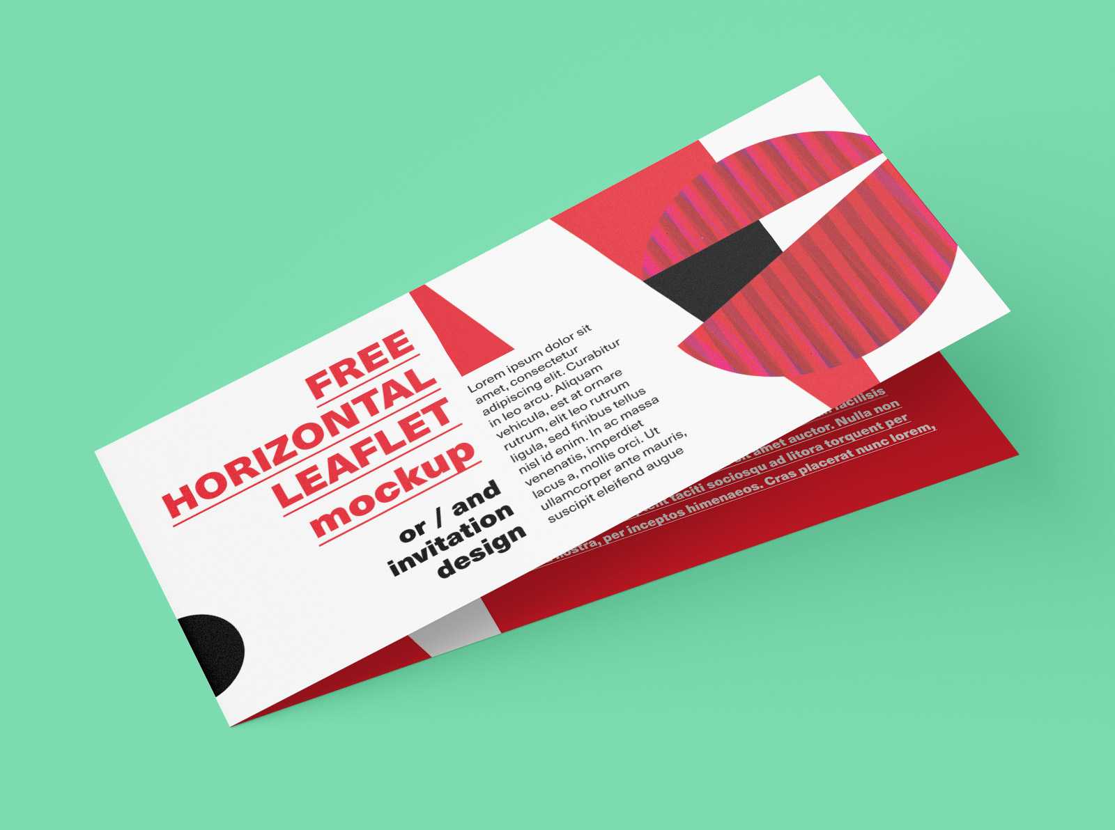 Free Dl Size Center Fold Brochure / Leaflet Mockup Psd Set With Dl Size Flyer Template