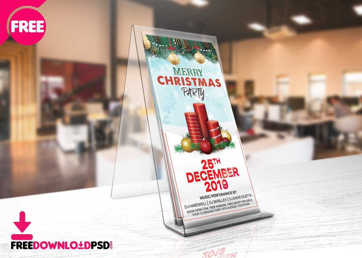 Free Download Psd On Twitter: "christmas Party Dl Flyer Psd In Dl Flyer Template Word
