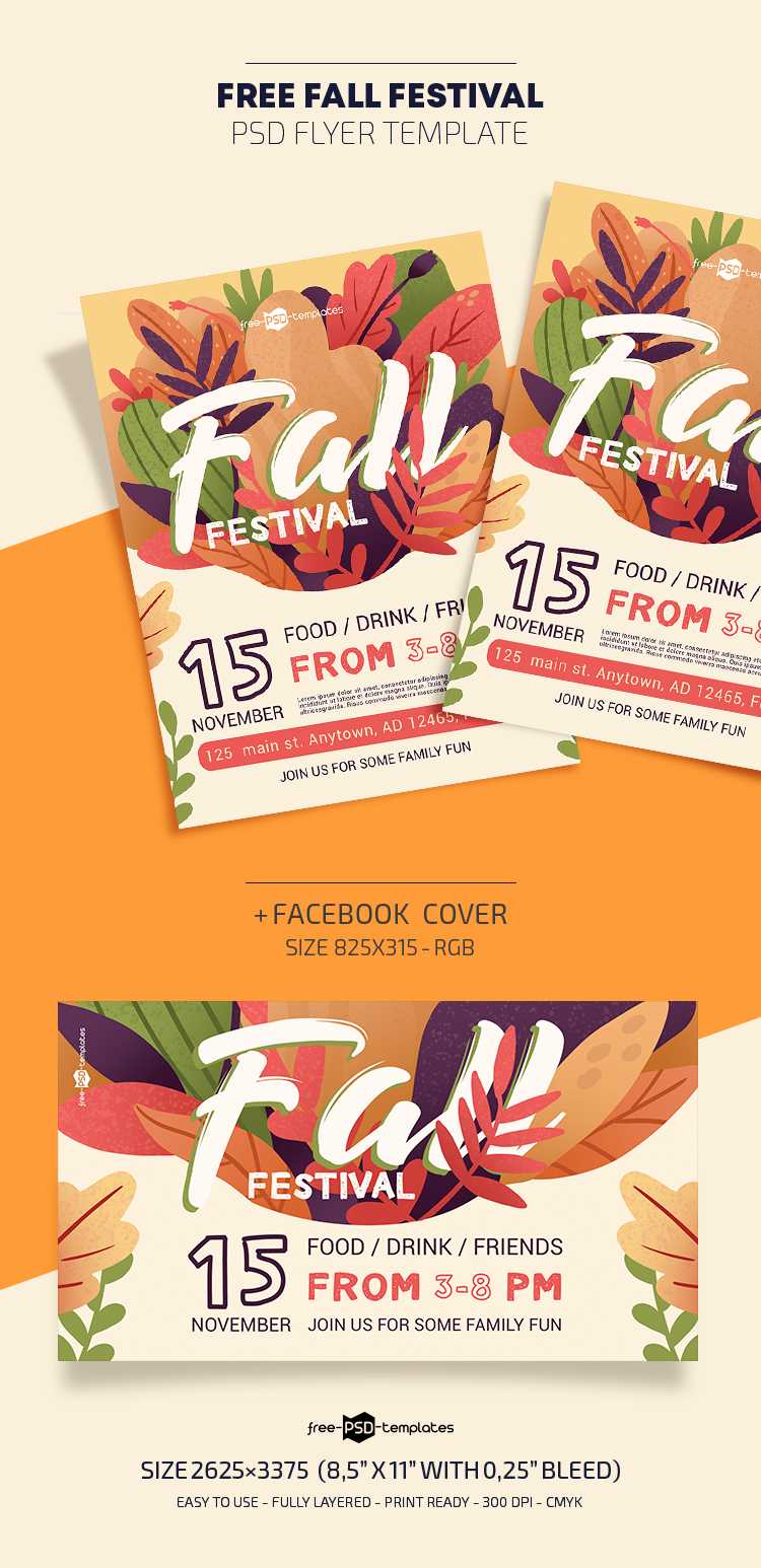 Free Fall Festival Psd Flyer Template | Free Psd Templates Throughout Fall Festival Flyer Templates Free