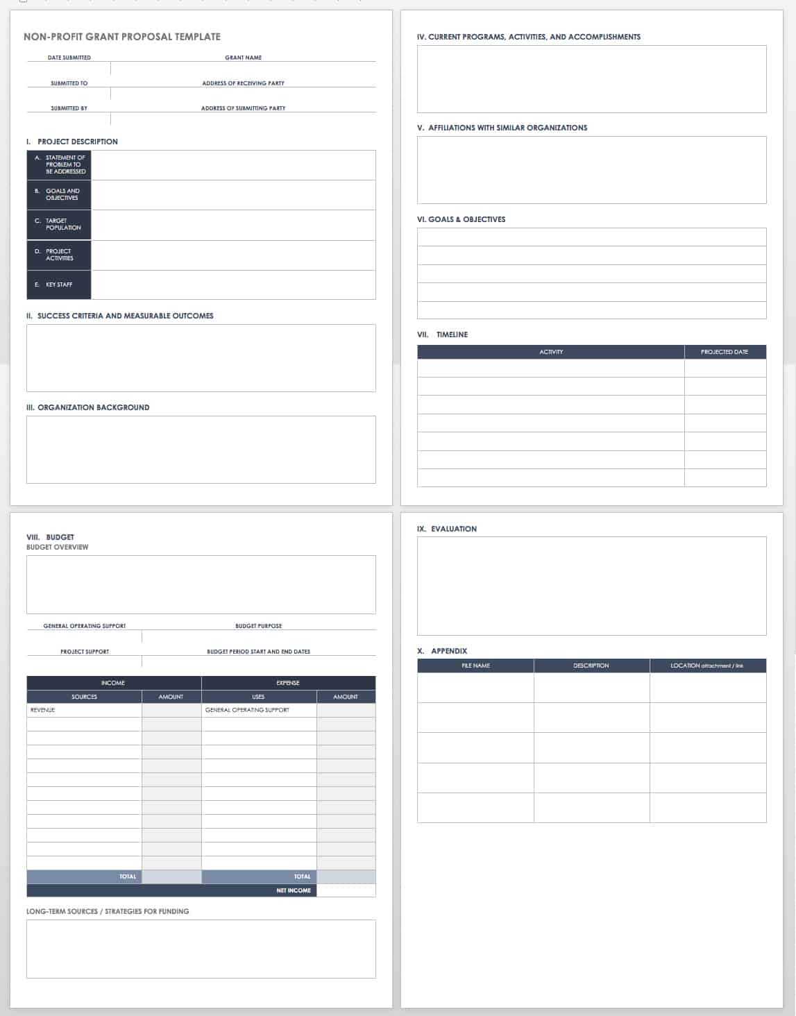 Free Grant Proposal Templates | Smartsheet Within Funding Proposal Template