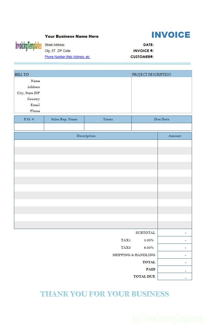 Free Invoice For Mac – Colona.rsd7 Regarding Free Invoice Template Word Mac